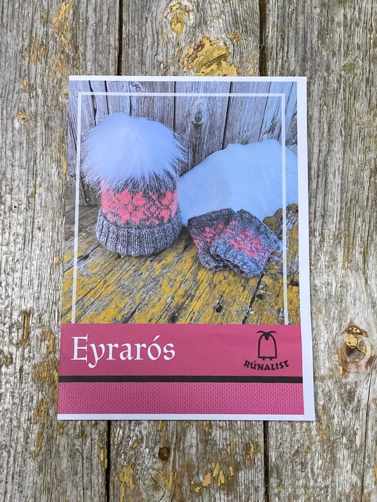 Eyrarrós - húfa og handstúkur